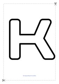 figuras com a letra k para imprimir