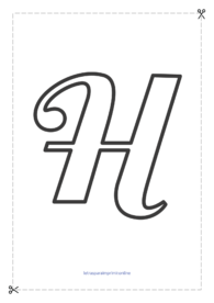 letra h para imprimir